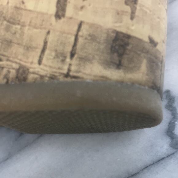 So Memory Foam Woven Canvas Faux Cork Wedges Girl's Size 1 - Picture 12 of 16